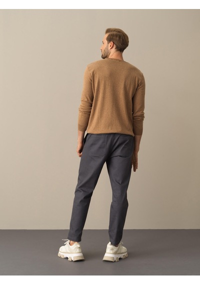 Xint Camel Regular Fit Bisiklet Yaka Pamuklu Kazak 801657