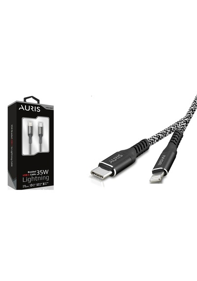 Auris ARS-CB27 35 W Usb-C to Lightning Örgülü Şarj & Data Kablosu 1.2 M