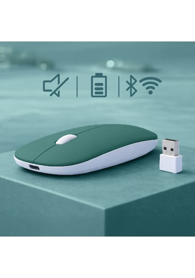 Type-c Şarjlı Bluetooth Mouse Apple Uyumlu MacBook iPad Laptop İnce Gövde Dongle Ve Kablo Dahil 13754