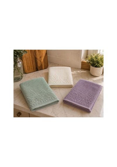 Renkli Mutfak Havlusu 30x50 Cm 3 Lü Set %100 Pamuk - Sagewhisper Çok Renkli