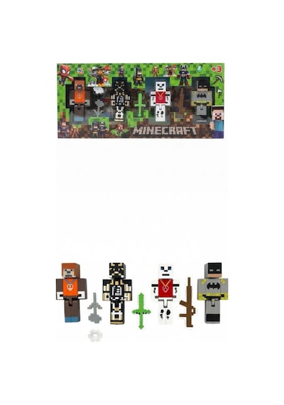 Batman Minecraft 4 Karakter 3 Aksesuar 7 Parça Çocuk Figür Oyun Seti