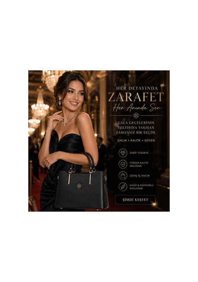 Raymond Noir Elegance Kadın El Çantası Siyah