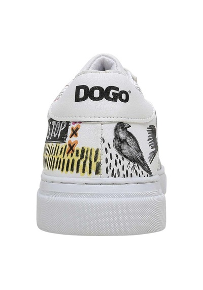 Kadın Vegan Deri Beyaz Sneakers - I Was Here Tasarım Çok Renkli