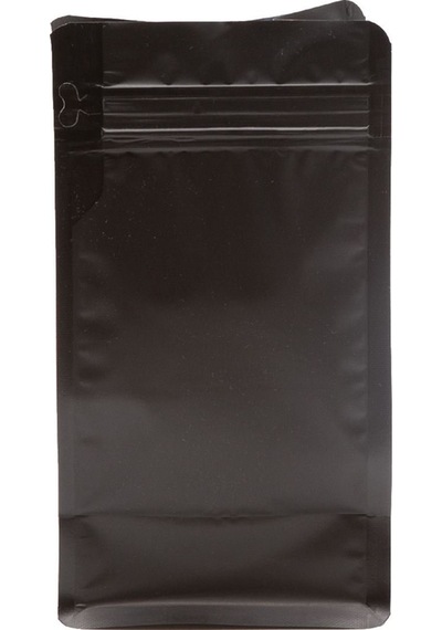Packtory Flat Bottom Düz Tabanlı Mat Siyah Önden Kilitli Ambalaj 11,5X21,5+4 cm.250 Gr.-50 Adet