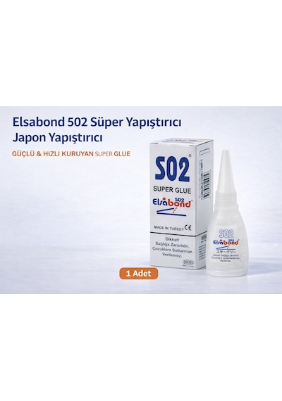 Elsabond 502 Süper Yapıştırıcı Japon Yapıştırıcı 20g Güçlü Hızlı Kuruyan Super Glue 1 Adet