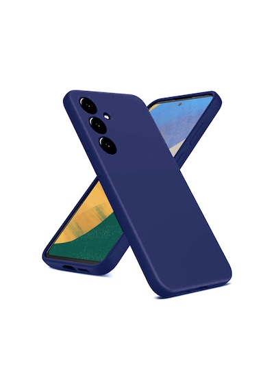 Samsung Galaxy  Uyumlu,  A36 Kılıf Nano İçi Kadife Silikon - Lacivert