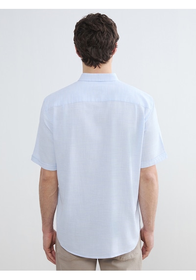 Lcwaıkıkı Classic Mavi Regular Fit Armürlü Erkek Gömlek