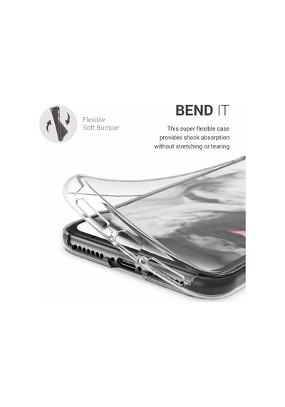 Apple Uyumlu iPhone Xr Çift Taraflı Silikon Kılıf Şeffaf