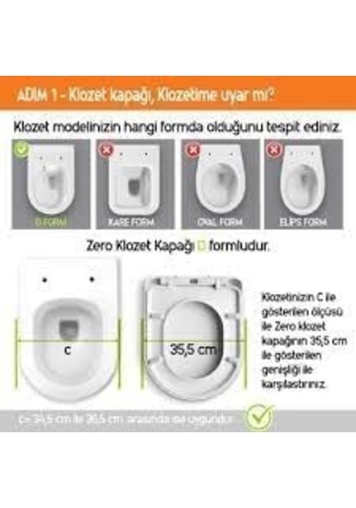 Ayrex Visam Mimoza Yavaş Kapanan Klozet Kapağı 532-0004 Diğer