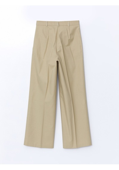 Lcw Modest Bej Loose Fit Keten Karışımlı Kadın Pantolon