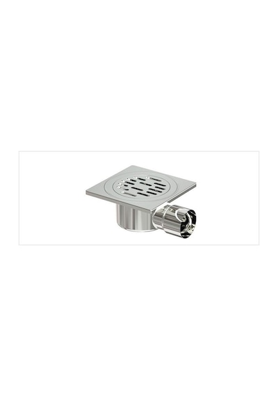 Komple Paslanmaz Premium Yer Sifonu / Süzgeci Yandan Çıkışlı 20*20 Q70