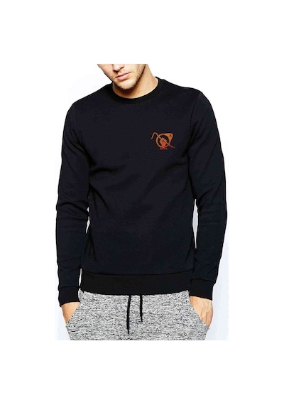 Half Life 2 Rise And Shine Baskılı Siyah Erkek Örme Sweatshirt (528959821)