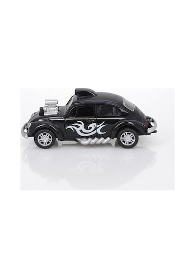 Volkswagen Beetle Midnight Crusher Gt Araba 12 Cm - Işıklı Ve Kapıları Açılan Alev Desenli Araba