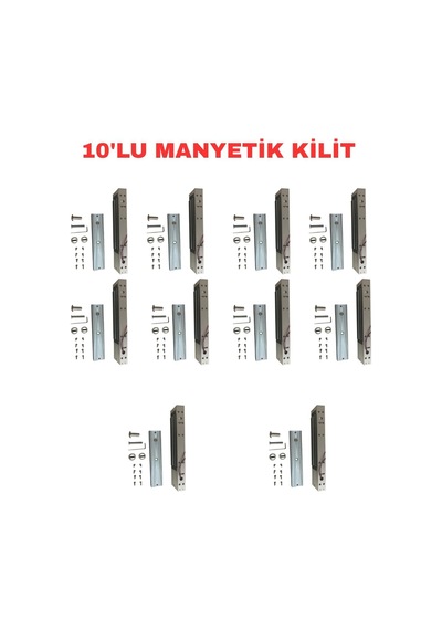Sr-280 280 Kg Manyetik Kilit 12v/24v Elektromanyetik Kapı Kilidi 10 Adet