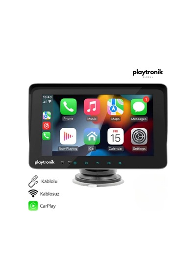 7 Tak Çalıştır Kablosuz Apple Carplay Ve Android Auto Oto Multimedya Araç Araba Ekran Double Teyp