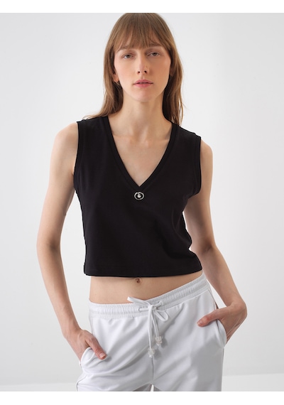 Xint Siyah Pamuk Dokulu Slim Fit Atlet 602413