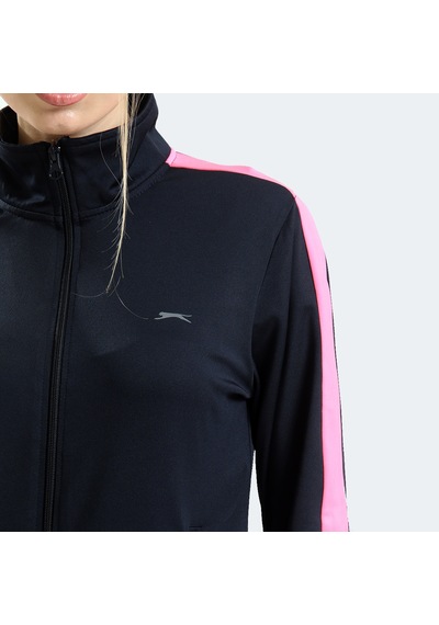 Slazenger RIFLE Kadın Fermuarlı Dik Yaka Cepli Lacivert Eşofman Takımı