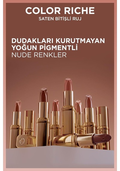 Color Riche Saten Bitişli Ruj - 107 Seine Sunset Nude Çok Renkli