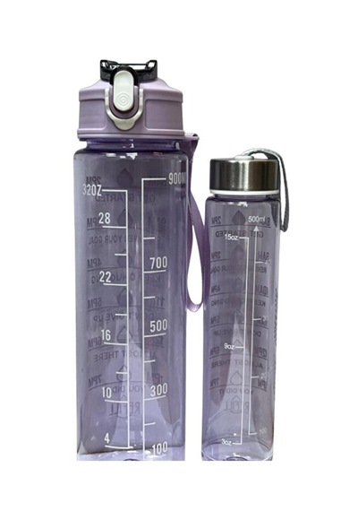 Belkis 2 Li Motivasyon Matara 900 Ml-500 Ml Lütfen Renk Belirtiniz 0