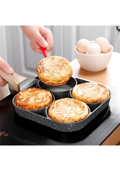 4 Izgaralı Bpa İçermeyen Omlet Tava - Yumurta, Pastırma, Krep Ve Hamburger İçin İdeal Çok Renkli