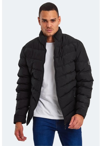 Slazenger Head New Erkek Puffer Şişme Mont Siyah Siyah