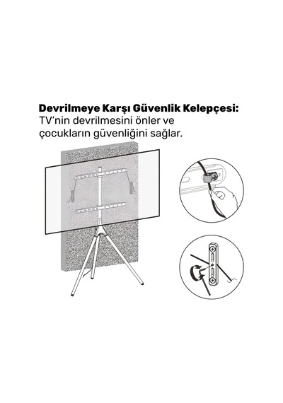 Npo Std1246f 45"-65" Vesa Uyumlu Ahşap Ayaklı 360 Dönebilen Dekoratif Taşınabilir Tv Standı