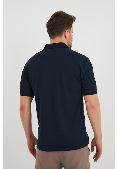 Alexander Gardi Alexandergardı Polo Yaka Düğme Detaylı T-shirt Lacivert