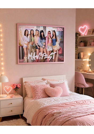 Mythos Statik Poster Manifest Toz Pembe Grup Posteri 50 X 70 Cm Resmi Lisanslı
