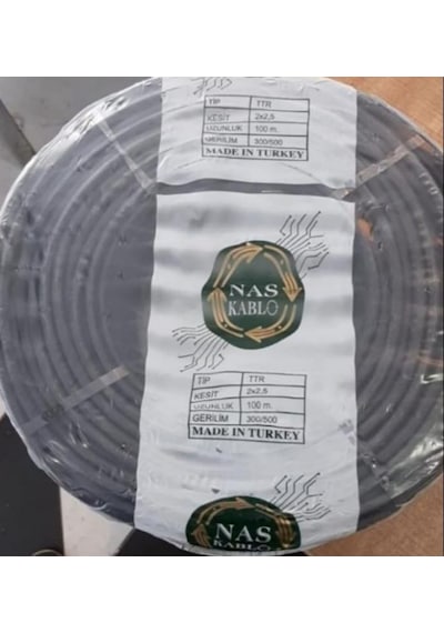 100 M 2x2.5 MM Tam Kesit CCA TTR Elektrik Kablosu