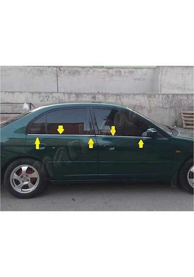 Woc Chrome Honda Civic Krom Cam Çıtası 2001-2005 4 Parça Paslanma