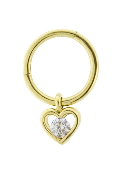 Altın Halka Piercing Kalp 14 Ayar (534221459) Altın