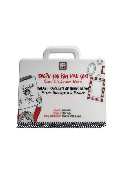 Mini Set Eğlenceli Çocuk Mat, 12 Parça Boyama Açık Gri