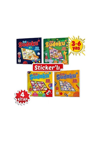 Stickerli Sudoku Serisi 3-6 Yaş - Dikkat Gelişti Abanoz