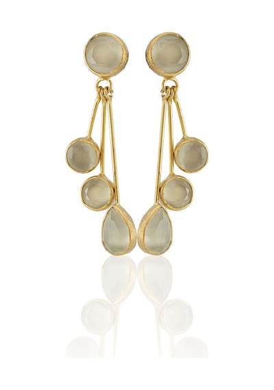 Kadir Jewellery22 Ayar Altın Kaplama Vintage Küpe -el İşçiliği Ve Hipoalerjenik Küpe Beyaz