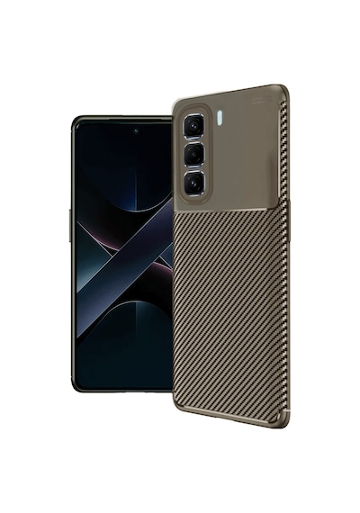 Hot 50 Pro Plus 4g Auto Focus Karbon Kapak - Kahverengi