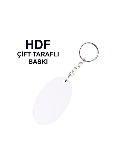 Hdf Çift Taraflı Anahtarlık - Oval