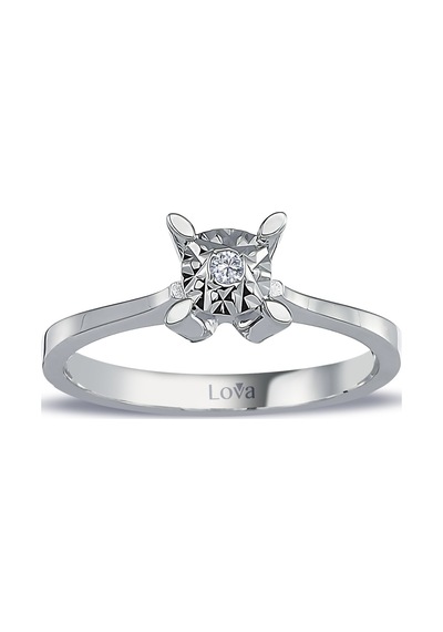 Lova 0,40 Karat Efektli Pırlanta Tektaş Yüzük - 1020351