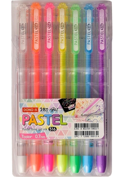 My-Gel 0.7 Mm Kalem Pastel Renkler 7’Li Set Jel Kalem