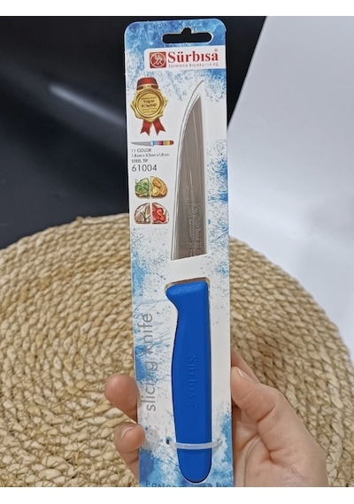 Sürmene 61004 Mutfak Bıçağı 9,50 Cm Koyu Mavi Çok Renkli