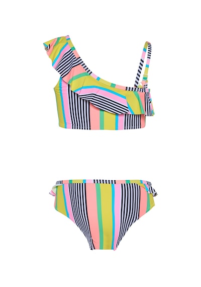 Toosalty Kız Çocuk Çok Renkli Çizgili Bikini Takımı 25sg010st Çok Renkli