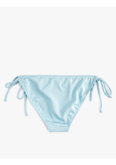 Koton Parlak Brazilian Bikini Altı Yanları Bağlama Detaylı Mavi 4sak00147mm Mavi