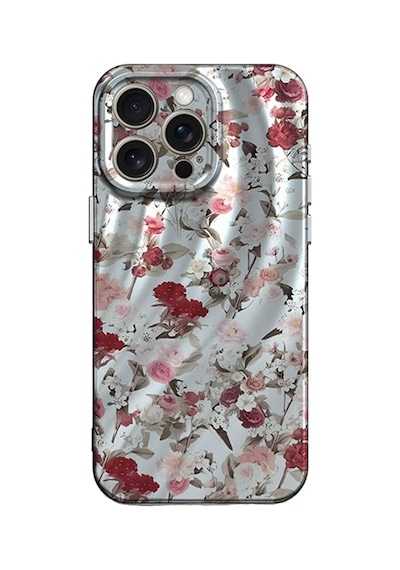 Cosmotex Newface Apple, Uyumlu iPhone 14 Pro Kılıf Crew Desenli Kapak - Çiçek