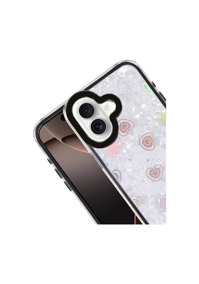 Apple iPhone Uyumlu  16 Uyumlu Lumi Desenli Kapak - Siyah