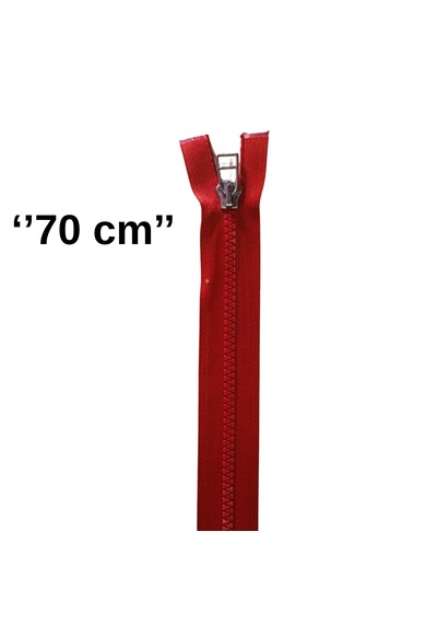 70 Cm Keskin Kırmızı Fermuar