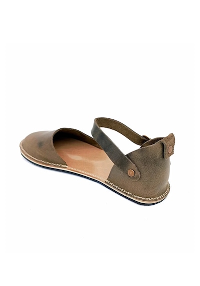Bodhi Handcraft Kadın Barefoot Hakiki Deri Minimalist Günlük Sandalet El İmalatı Haki