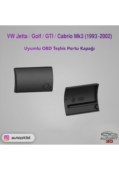 Vw Jetta / Golf / Gtı / Cabrio Mk3 1993 2002 Uyumlu Obd Teşhis Portu Kapağı
