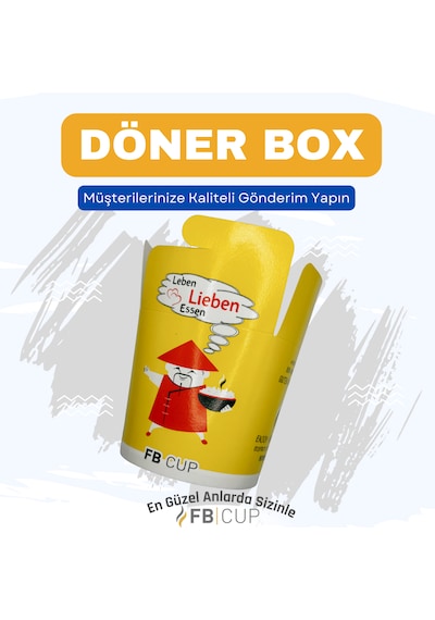 Fb Cup Food Box Sarı 26 Oz 500 Adet