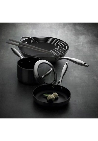 Ctx Wok Tava 32cm, 5 Katmanlı Çelik Ve Alüminyum Yapı, Indüksiyon Uyumlu Çok Renkli
