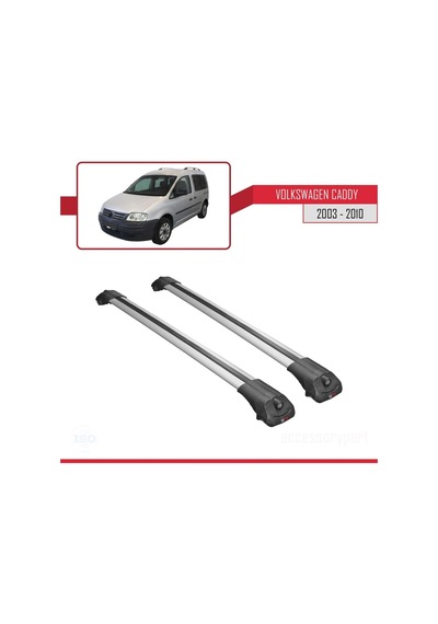Volkswagen Caddy 2003-2010 Arası İle Uyumlu Ace-1 Ara Atkı Tavan Barı Gri