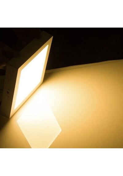 24 Watt Günışığı Sıva Üstü Kare Led  Panel Aydınlatma Armatür Beyaz